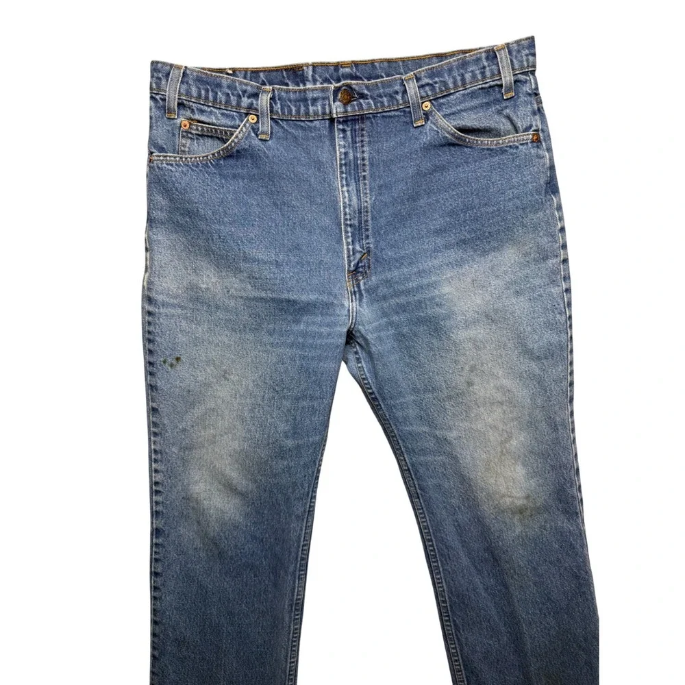 Levis 517 Orange Tab 80s Vintage Jeans Mens 37x30 Blue‎ Worn Bootcut USA Made